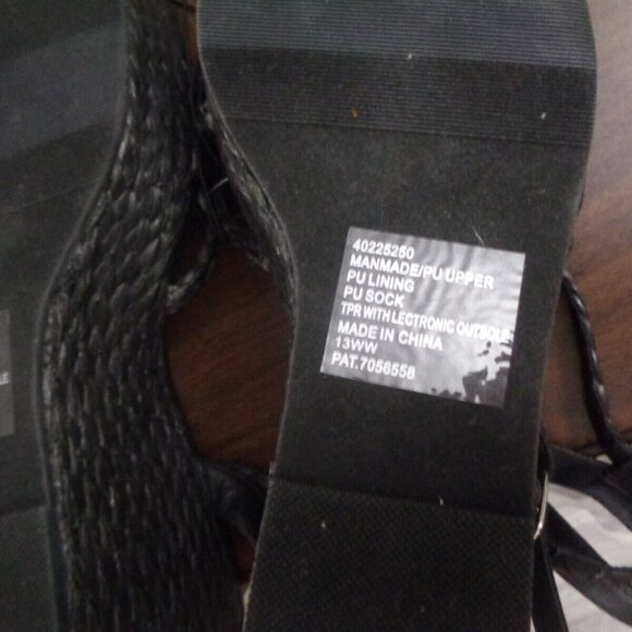 Torrid NWT Strappy Raffia Platform Wedge Size 13 WW Black Ankle Strap Cushioned - Picture 5 of 5